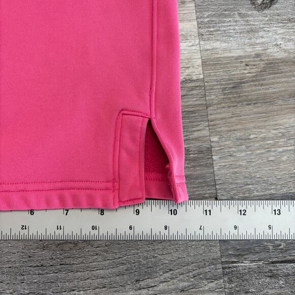 Under Armour UA Pink Womens L Semi Fitted Cold Gear Wide Leg Sweatpants Fleece - Picture 10 of 11